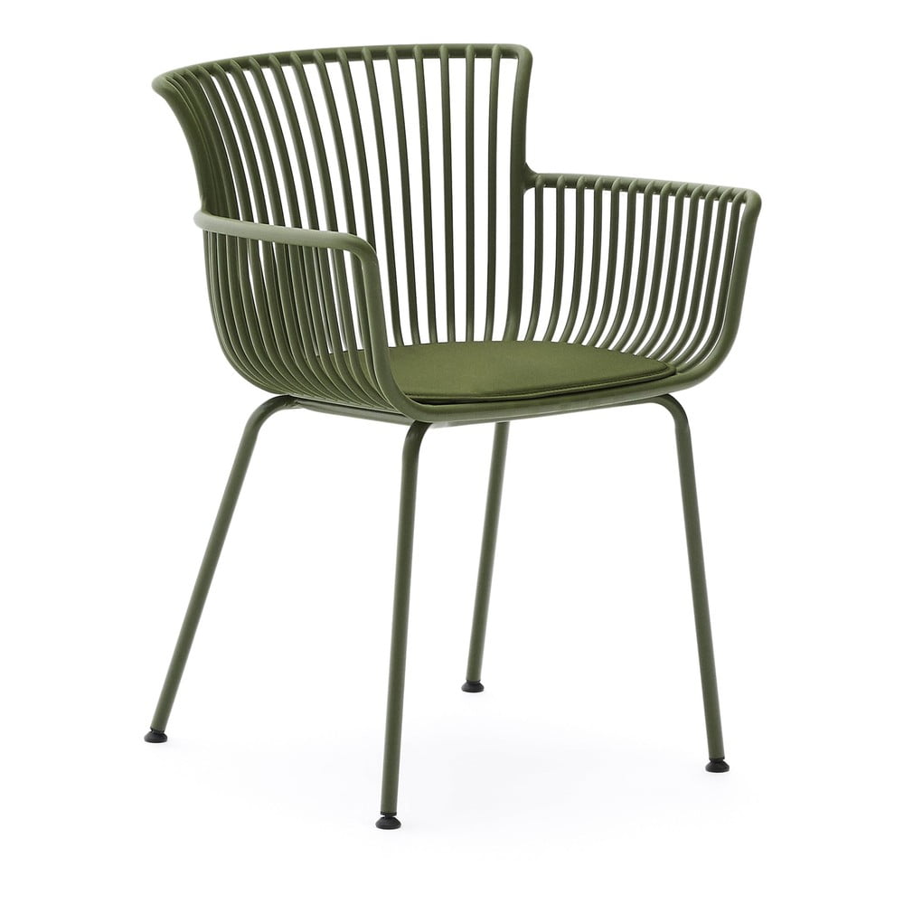 Sötétzöld fém kerti szék Surpika – Kave Home