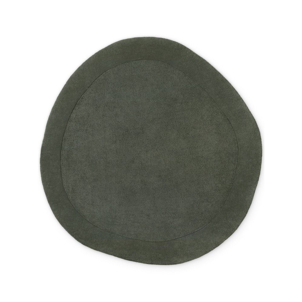 Sötétzöld kézi szövésű gyapjúkeverék kerek szőnyeg ø 160 cm Kari Organic – Villeroy&Boch