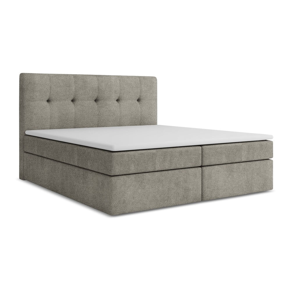 Szürke ágyneműtartós boxspring ágy 160x200 cm Palta – Makamii