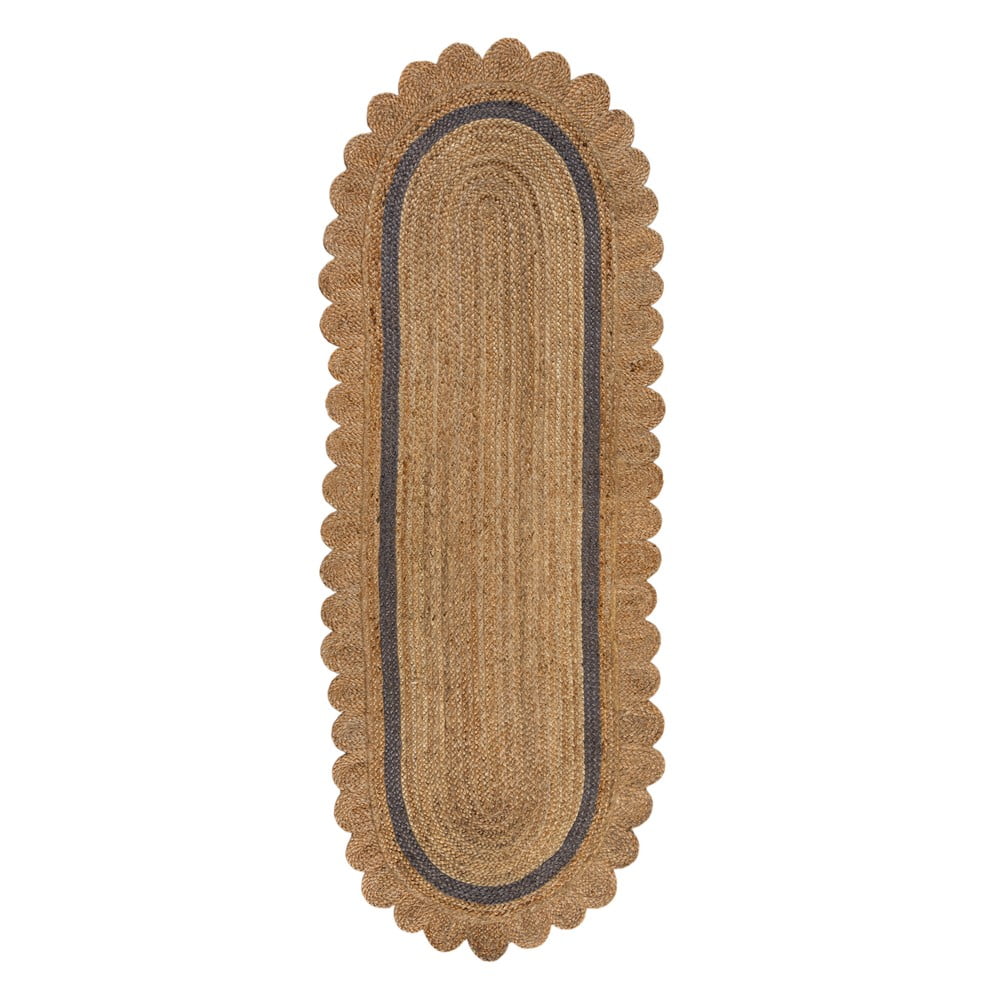 Szürke-natúr színű kézi szövésű juta futószőnyeg 80x230 cm Grace Grey – Flair Rugs