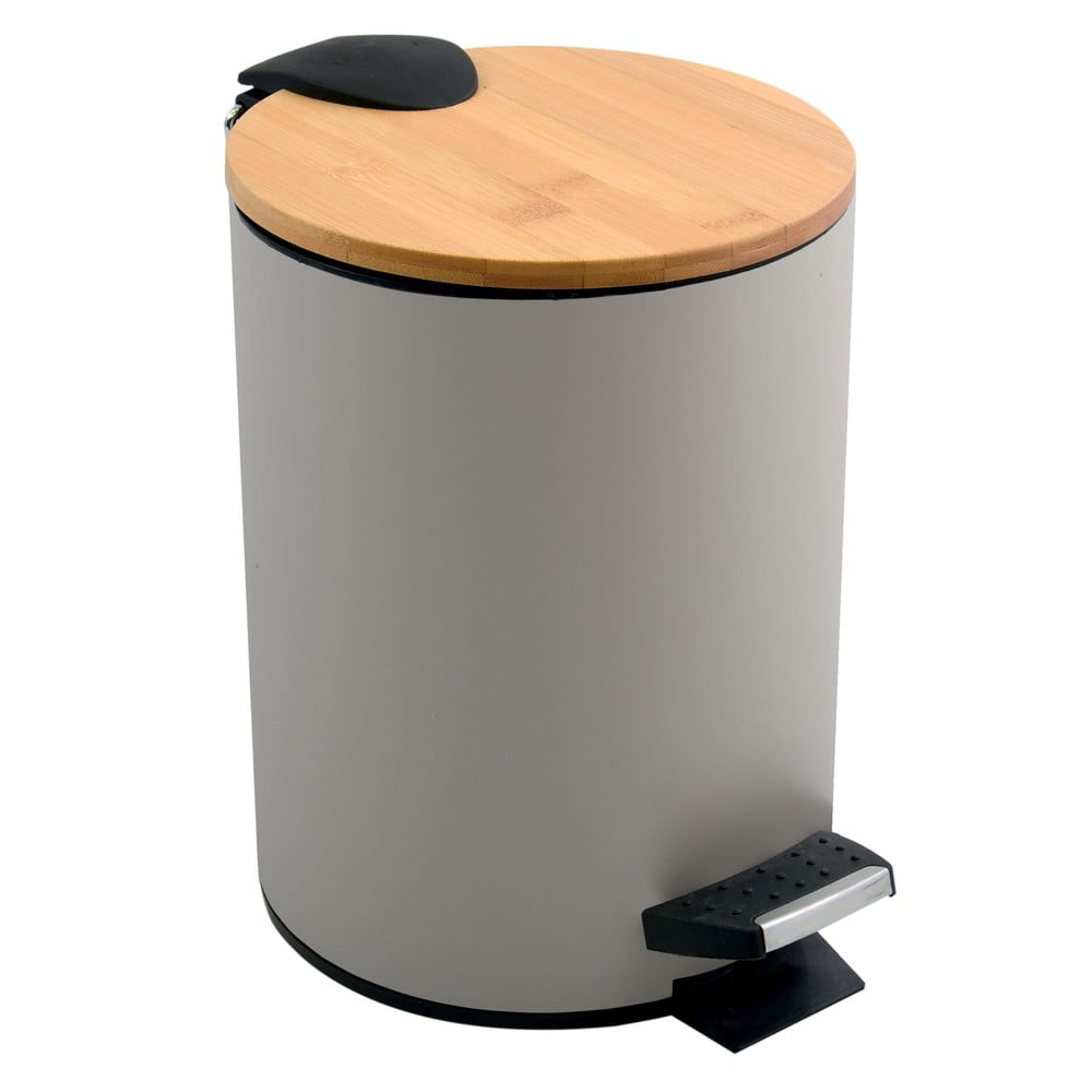 Szürkésbarna acél pedálos szemetes 3 l   Adonis – Spirella