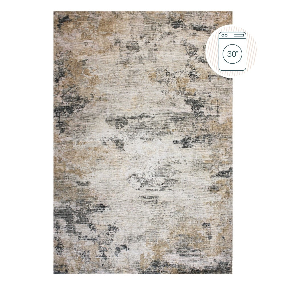 Szürkésbézs mosható szőnyeg 115x170 cm Lila Abstract – Flair Rugs