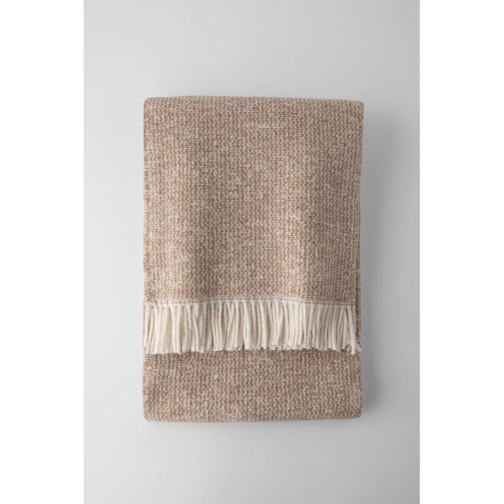 Szürkésbézs pamutkeverék takaró 140x250 cm Stellar – Euromant