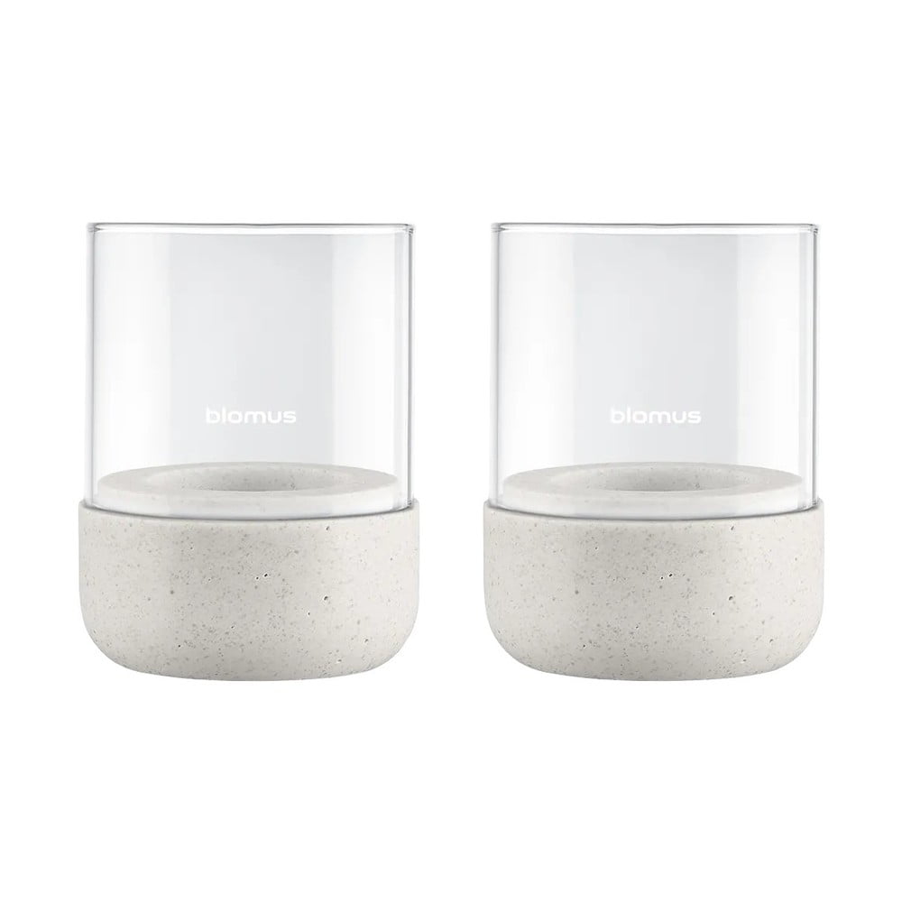 Üveg gyertyatartó készlet teamécseshez 2 db-os Calma – Blomus