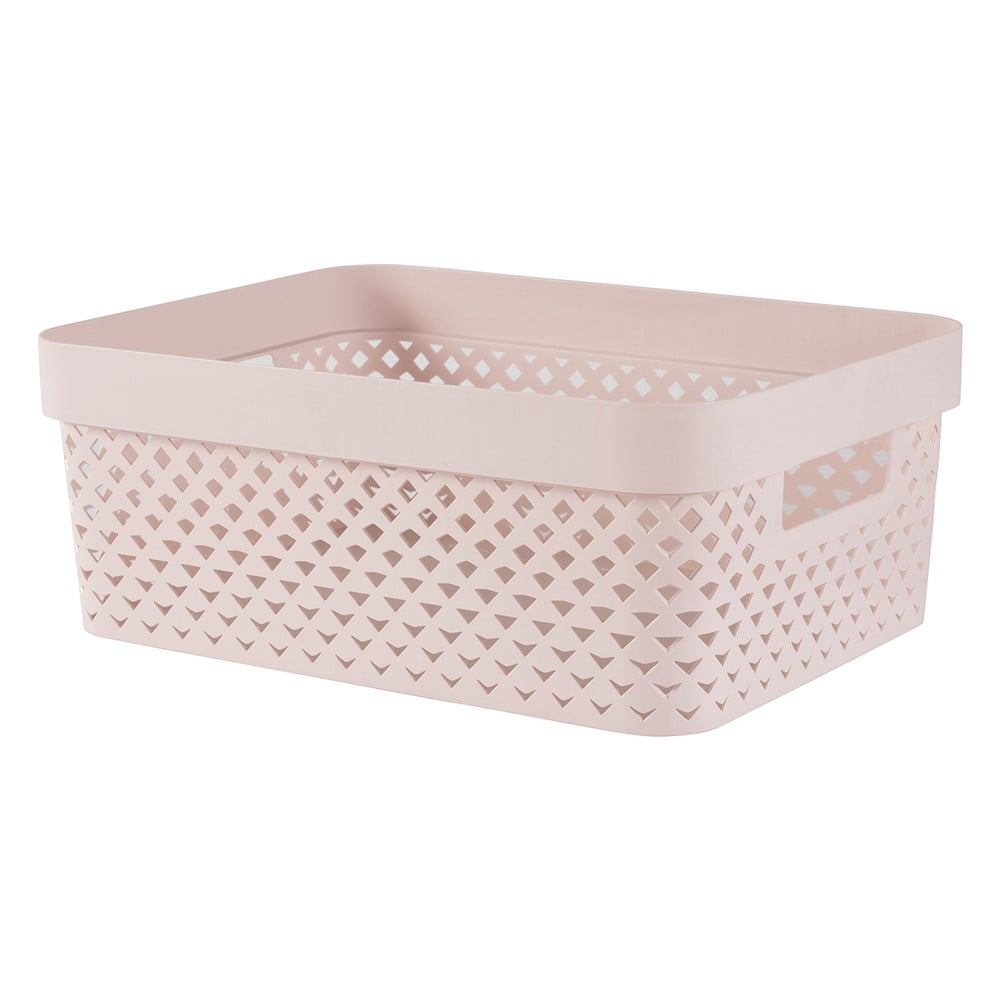 Világos rózsaszín műanyag tárolódoboz 36x27x14 cm Pure – Curver