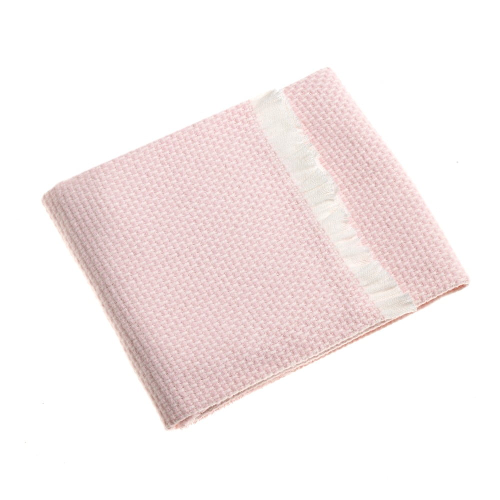 Világos rózsaszín pamutkeverék takaró 75x110 cm Zen – Euromant