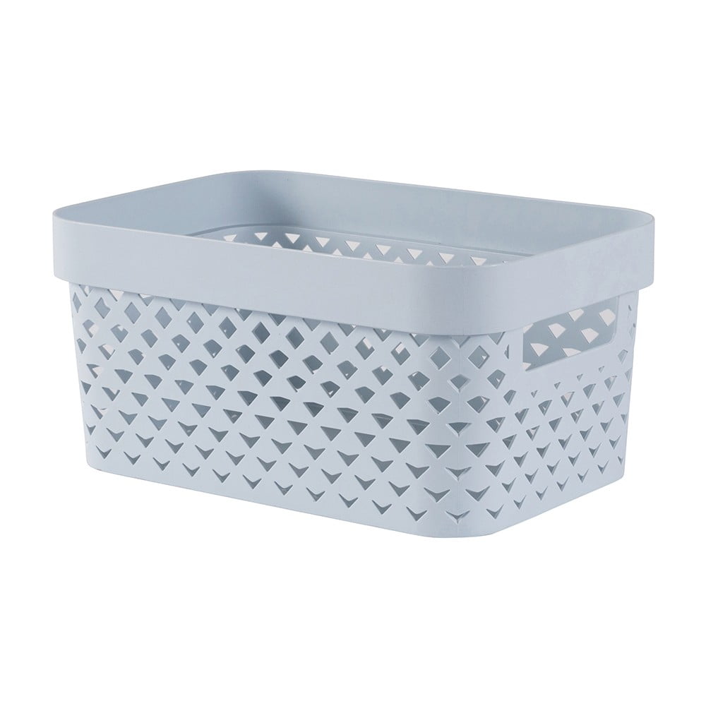 Világoskék műanyag tárolódoboz 26x17