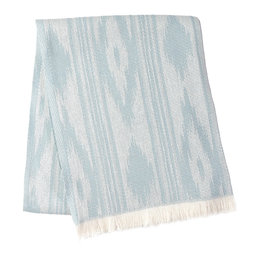 Világoskék pamutkeverék takaró 140x180 cm Formentera – Euromant