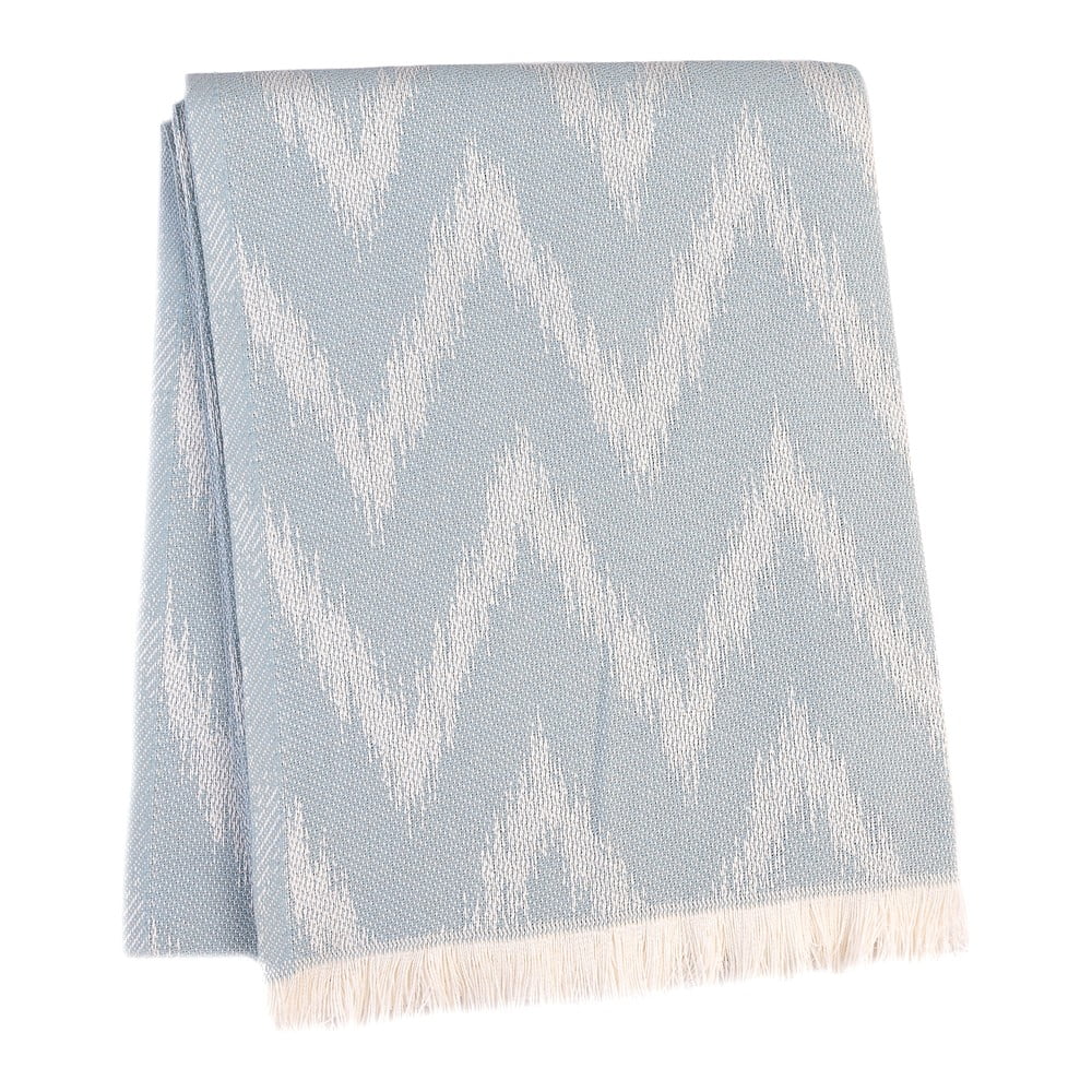 Világoskék pamutkeverék takaró 140x180 cm Mallorca – Euromant