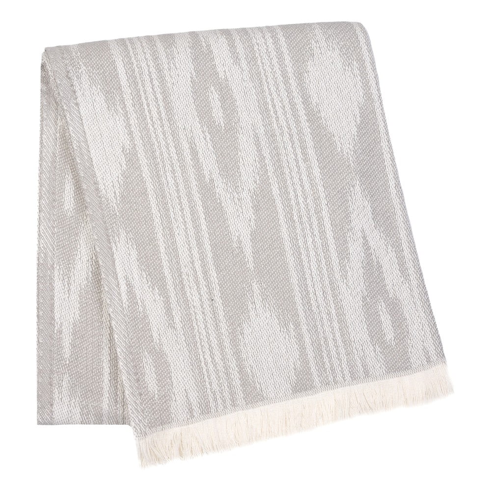 Világosszürke pamutkeverék takaró 140x180 cm Formentera – Euromant