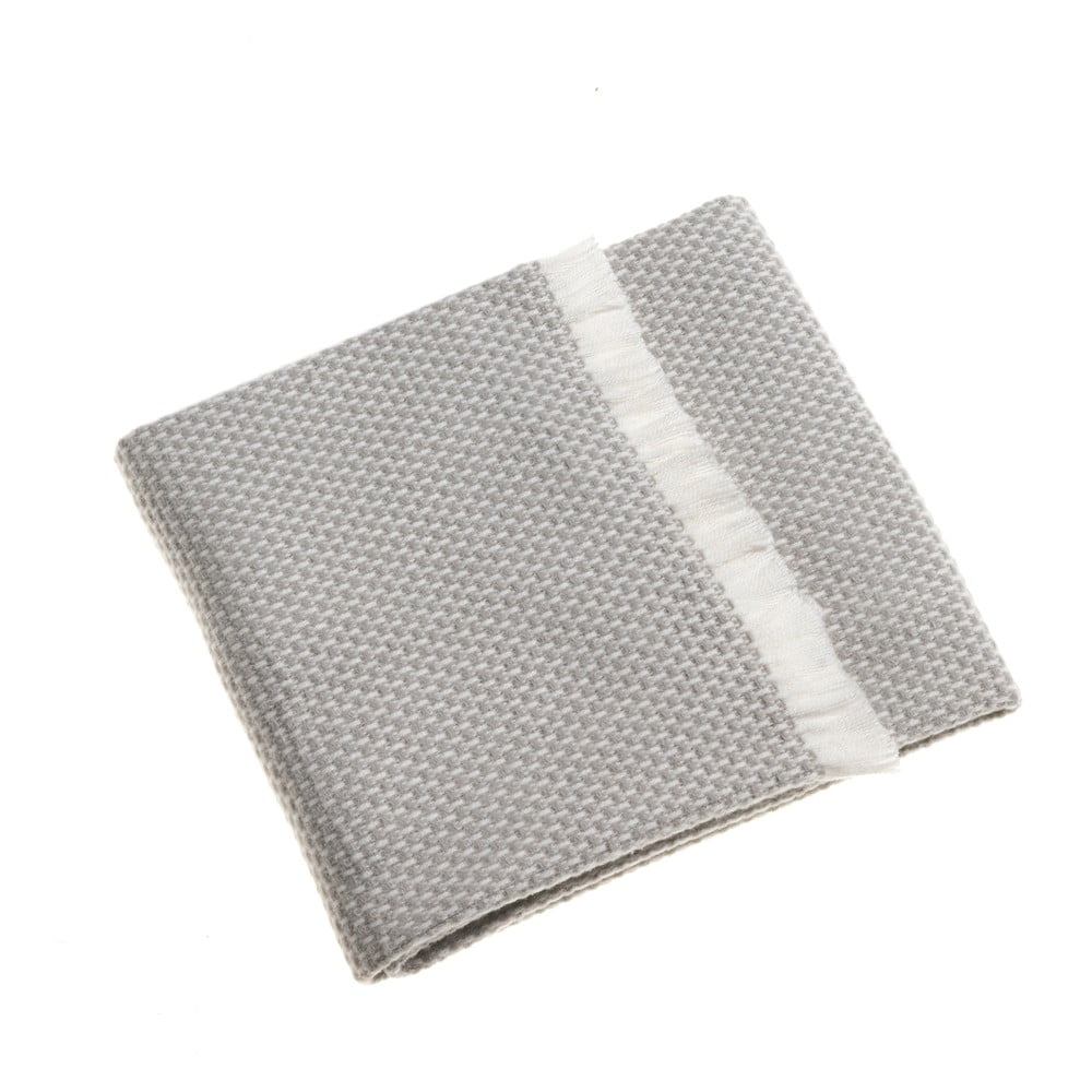 Világosszürke pamutkeverék takaró 75x110 cm Zen – Euromant