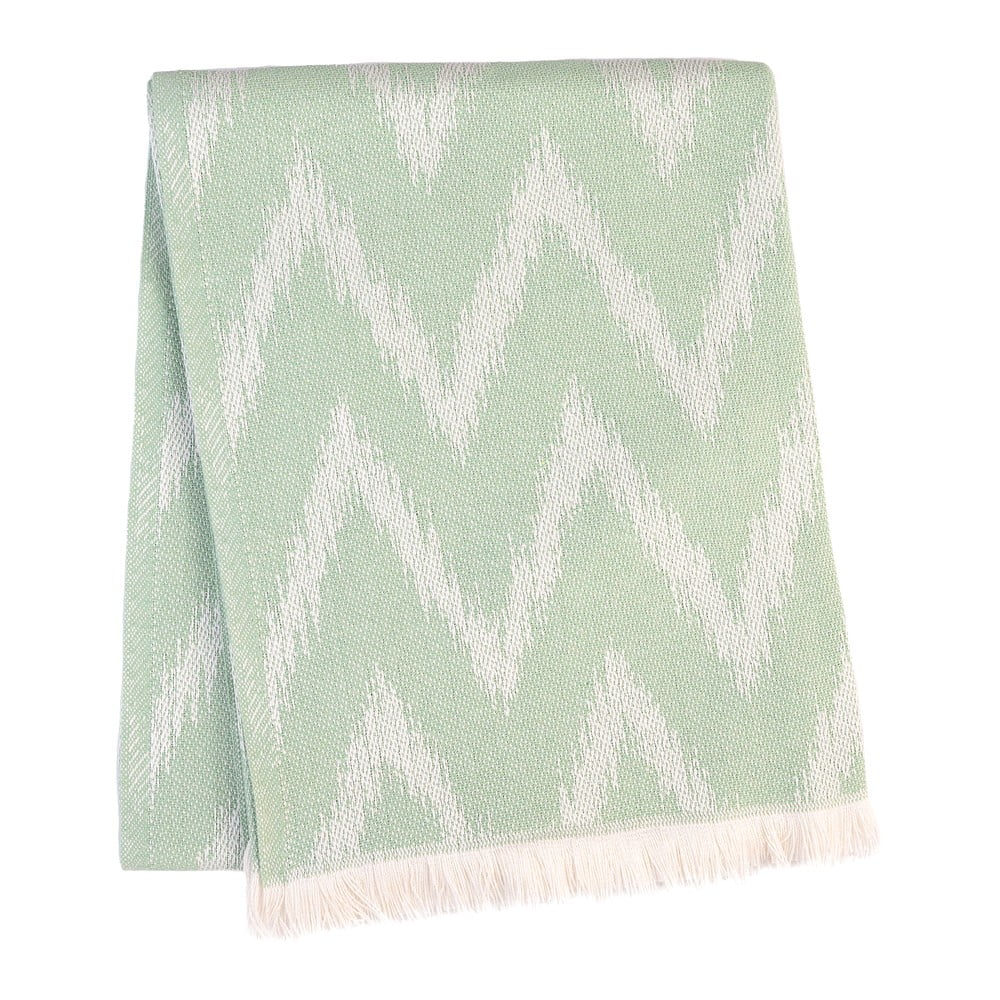 Világoszöld pamutkeverék takaró 140x180 cm Mallorca – Euromant