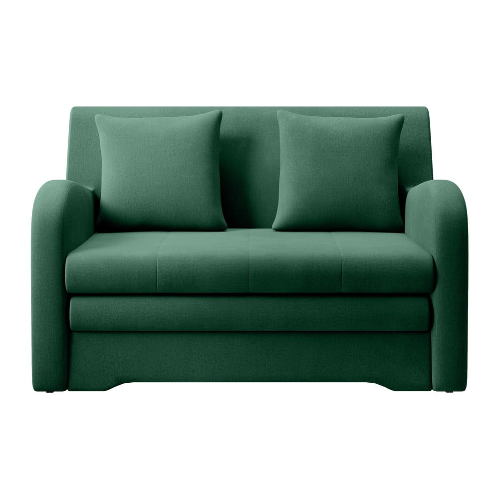 Zöld bársony kinyitható kanapé 130 cm Ario – ELTAP