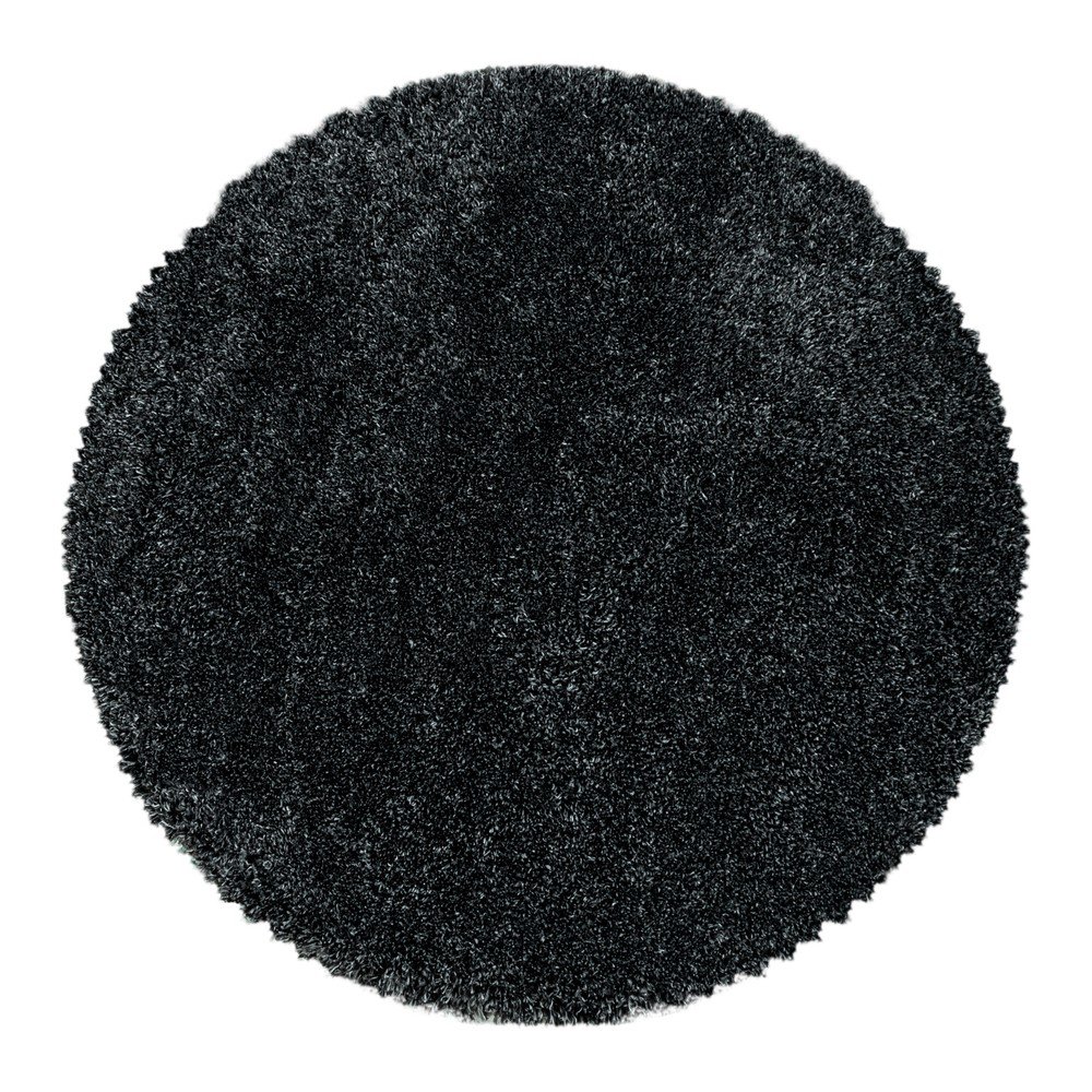Antracitszürke kerek szőnyeg ø 120 cm Fluffy – Ayyildiz Carpets