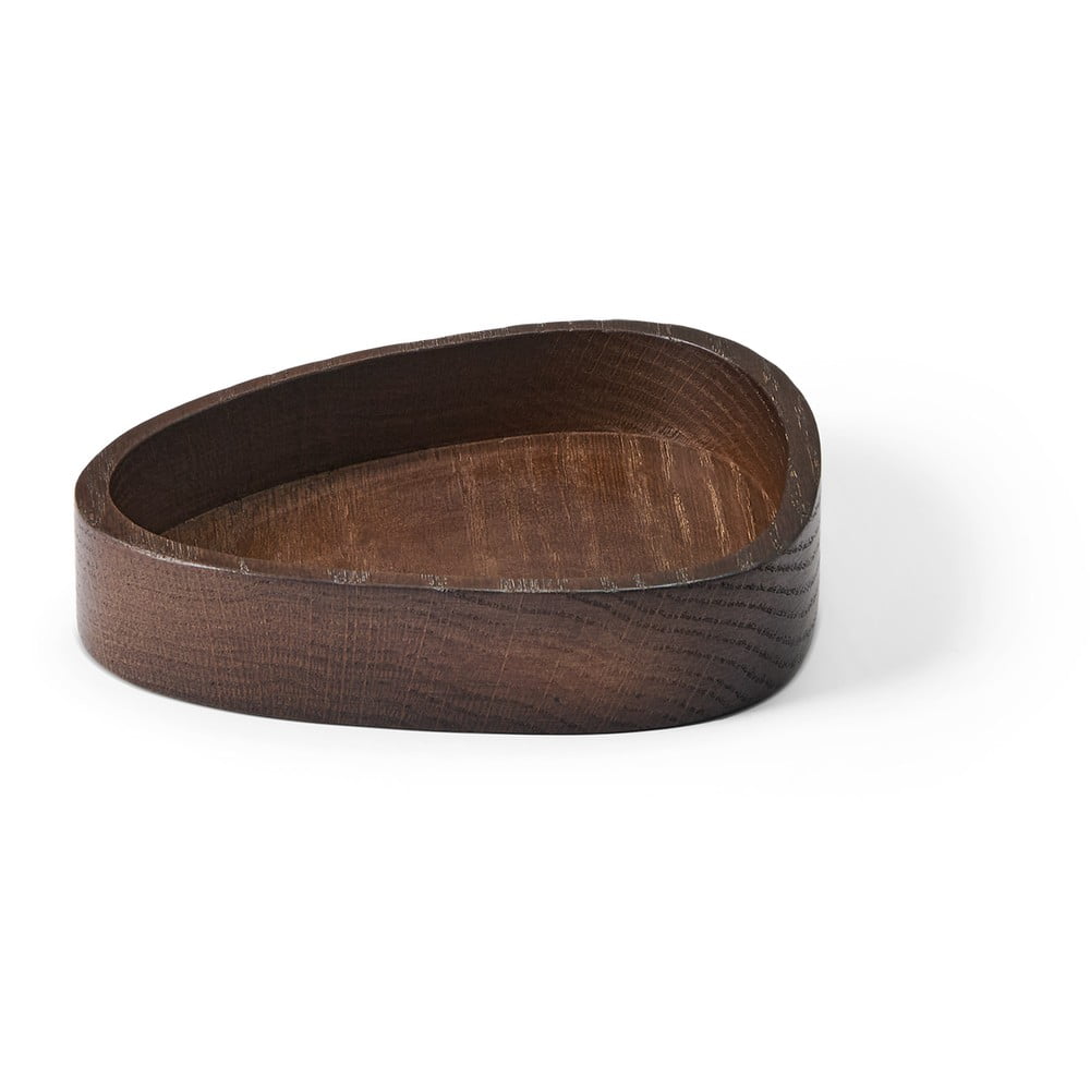 Barna dekoratív fa tárolódoboz 14x12