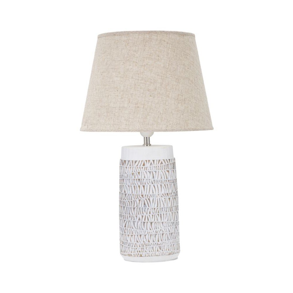 Bézs asztali lámpa textil búrával (magasság 60