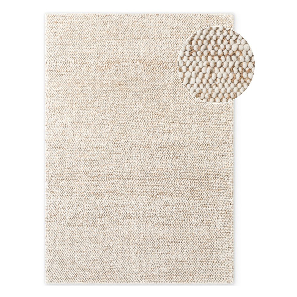 Bézs kézi szövésű gyapjúkeverék szőnyeg 80x150 cm Peas – Villeroy&Boch