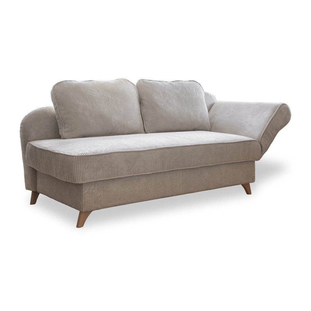 Bézs kordbársony heverő (jobb oldali) Chic Charlotte – Miuform