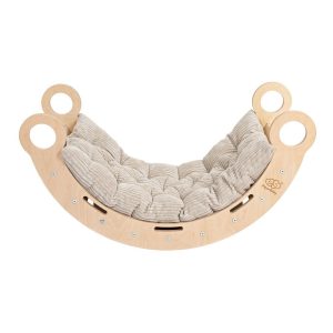 B&eacute;zs-nat&uacute;r sz&iacute;nű borovi fenyő hinta 39x75x38 cm Montessori &ndash; Meowbaby