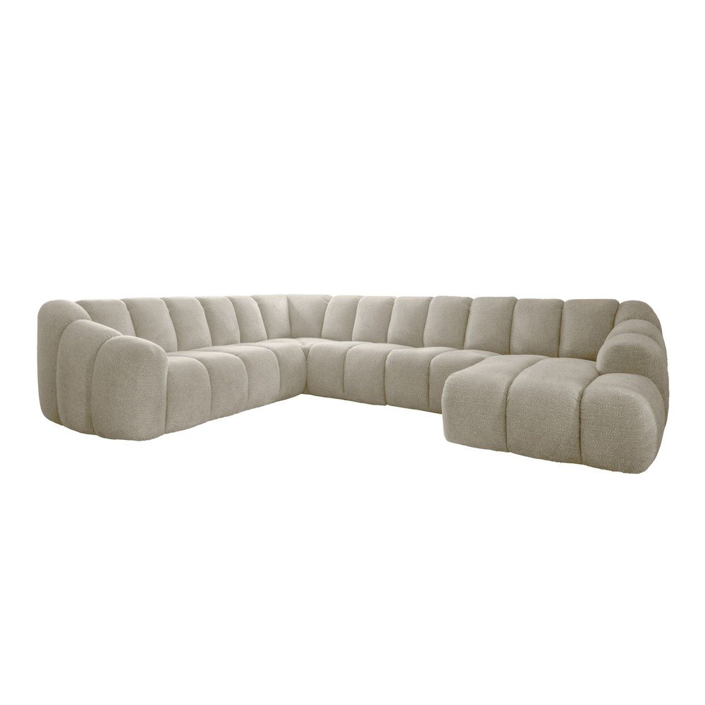 Bézs sarokkanapé (bal oldali-U alakú) Shell – Miuform