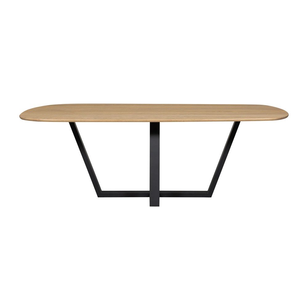 Étkezőasztal tölgyfa asztallappal 100x220 cm Tablo – WOOOD