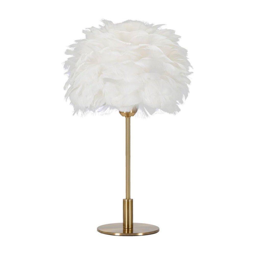 Fehér-aranyszínű asztali lámpa (magasság 50 cm) Ball Feather – Mauro Ferretti