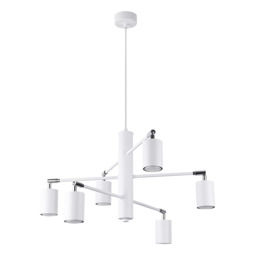 Fehér fém függőlámpa Virta – Sollux