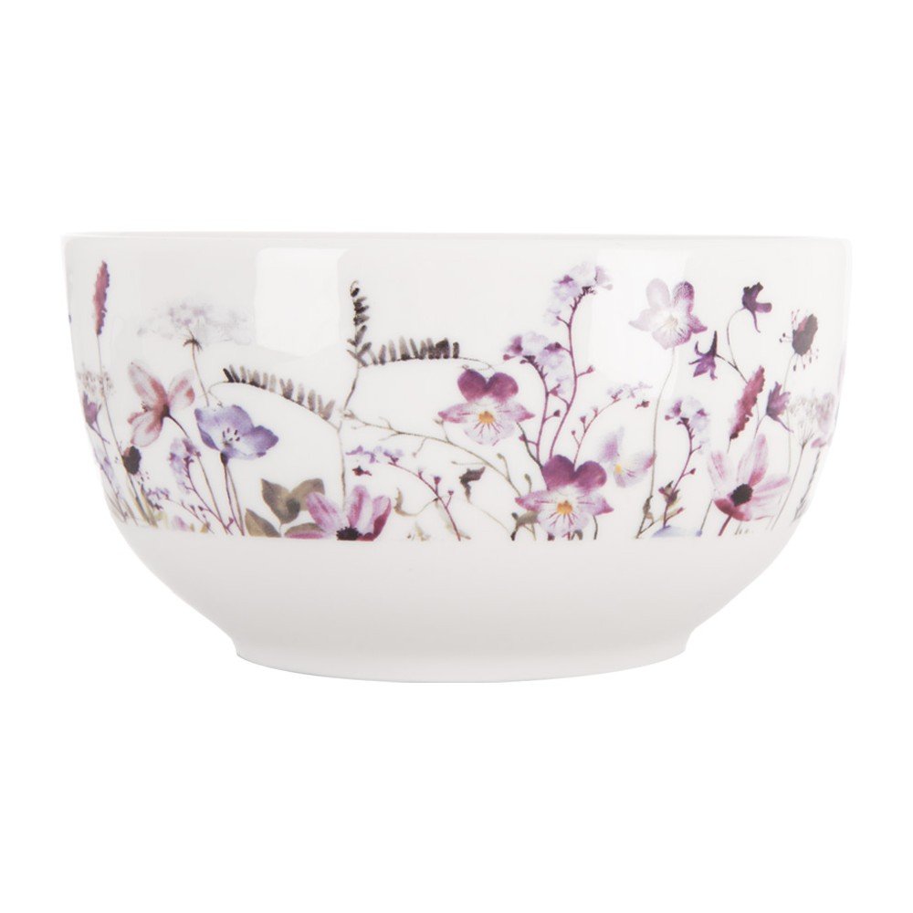 Fehér-lila porcelán leveses tálka 500 ml Louka – Orion