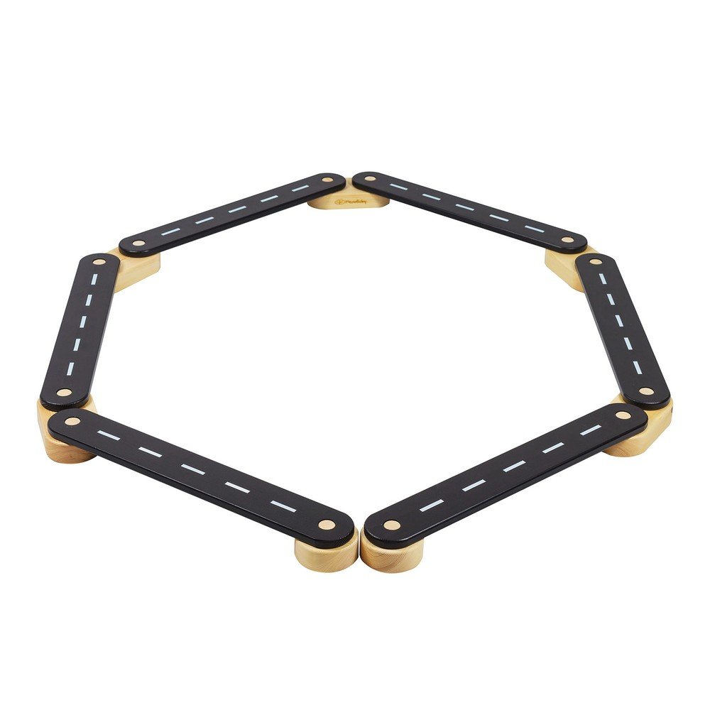 Fekete borovi fenyő egyensúlyozó pálya 10x408x5 cm Montessori – Meowbaby