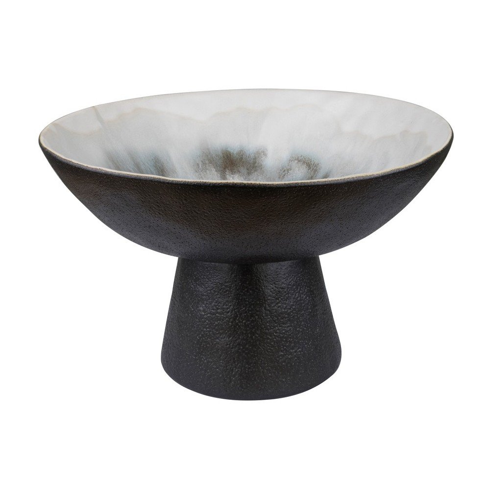 Fekete-elefántcsont színű kőedény tál ø 31