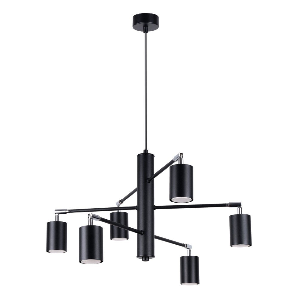 Fekete fém függőlámpa Virta – Sollux