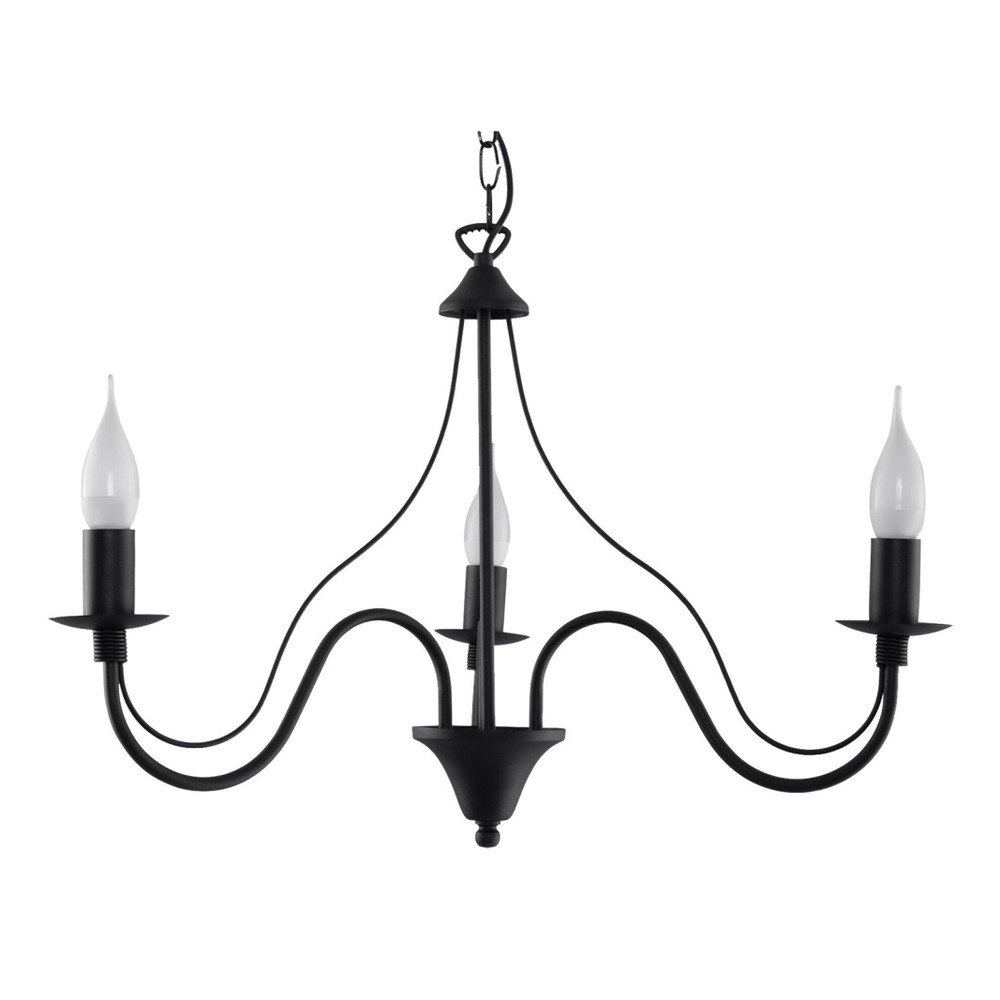 Fekete fém függőlámpa ø 60 cm Fiorano – Sollux