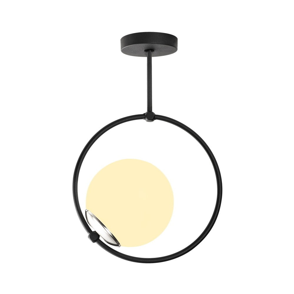 Fekete függőlámpa üveg búrával Chandelier – Opviq lights