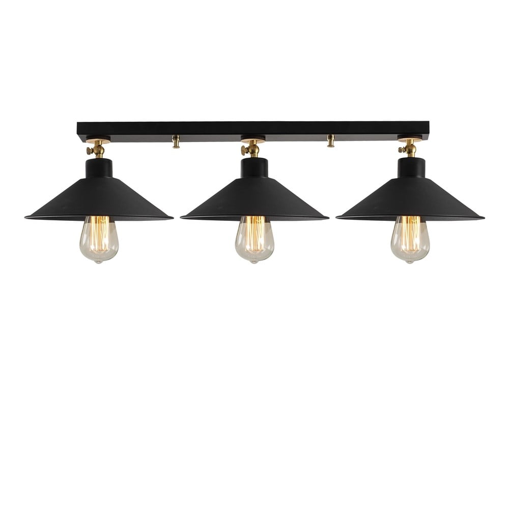 Fekete mennyezeti lámpa fém búrával ø 24 cm Berceste – Opviq lights