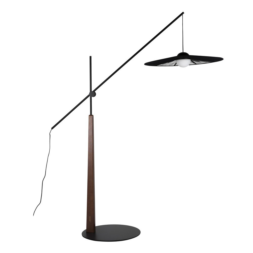 Fekete-sötét natúr színű állólámpa (magasság 200 cm) Belle – Zuiver