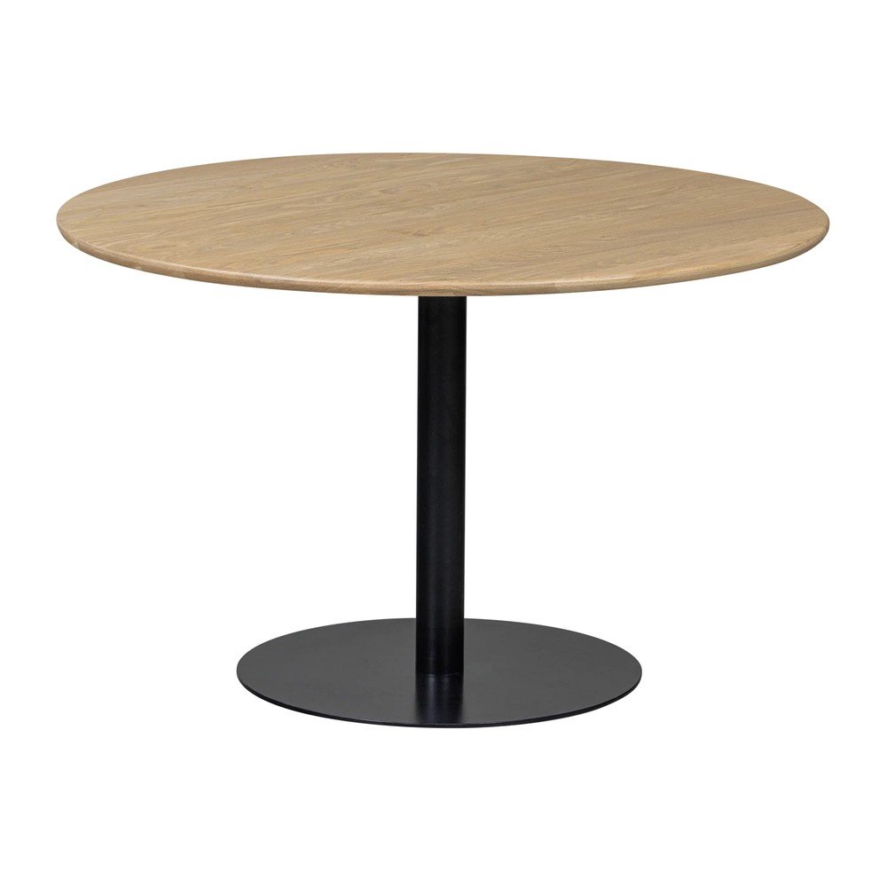Kerek étkezőasztal tölgyfa asztallappal ø 120 cm Tablo – WOOOD