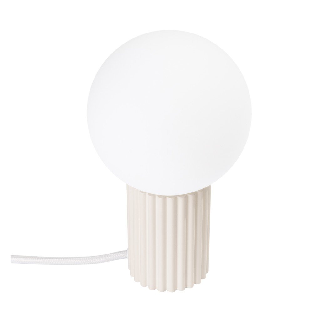 Krémszínű asztali lámpa üveg búrával (magasság 19 cm) Orbital – Sollux