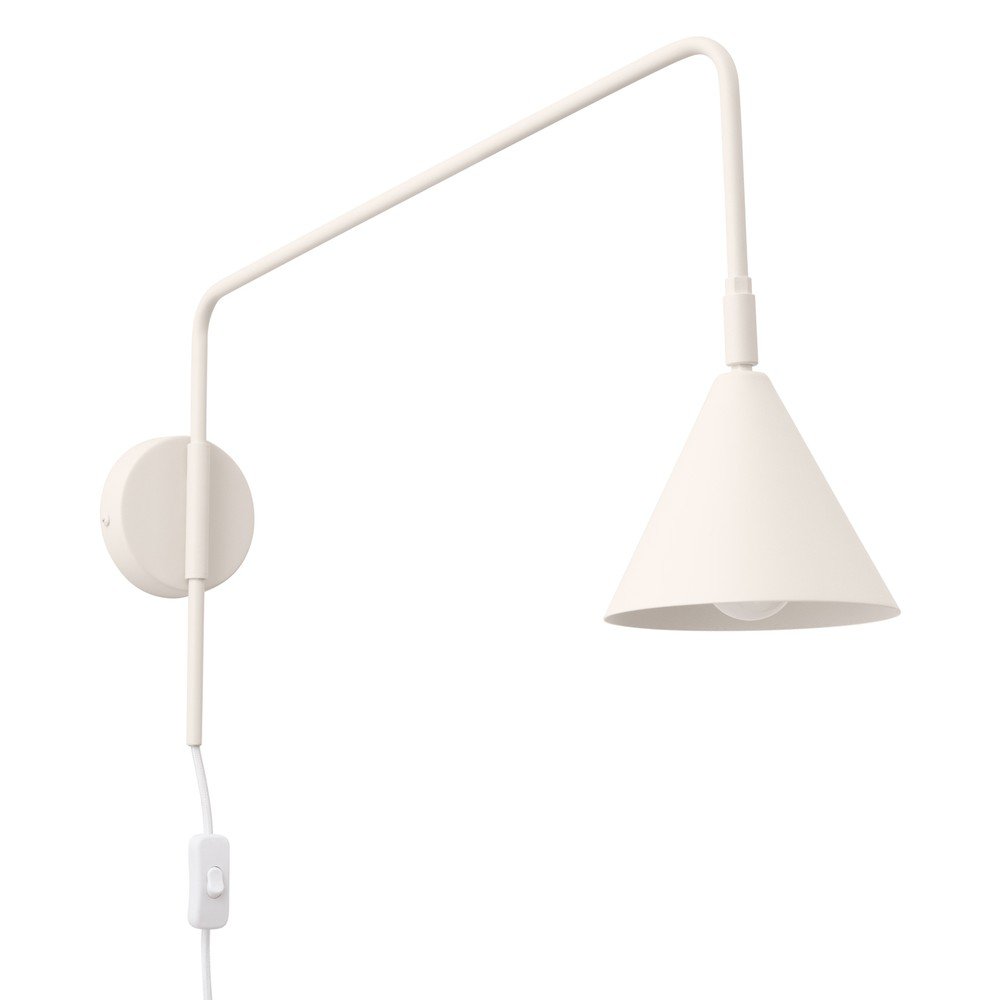 Krémszínű konnektorhoz csatlakoztatható fali lámpa ø 14 cm Zylo – Sollux