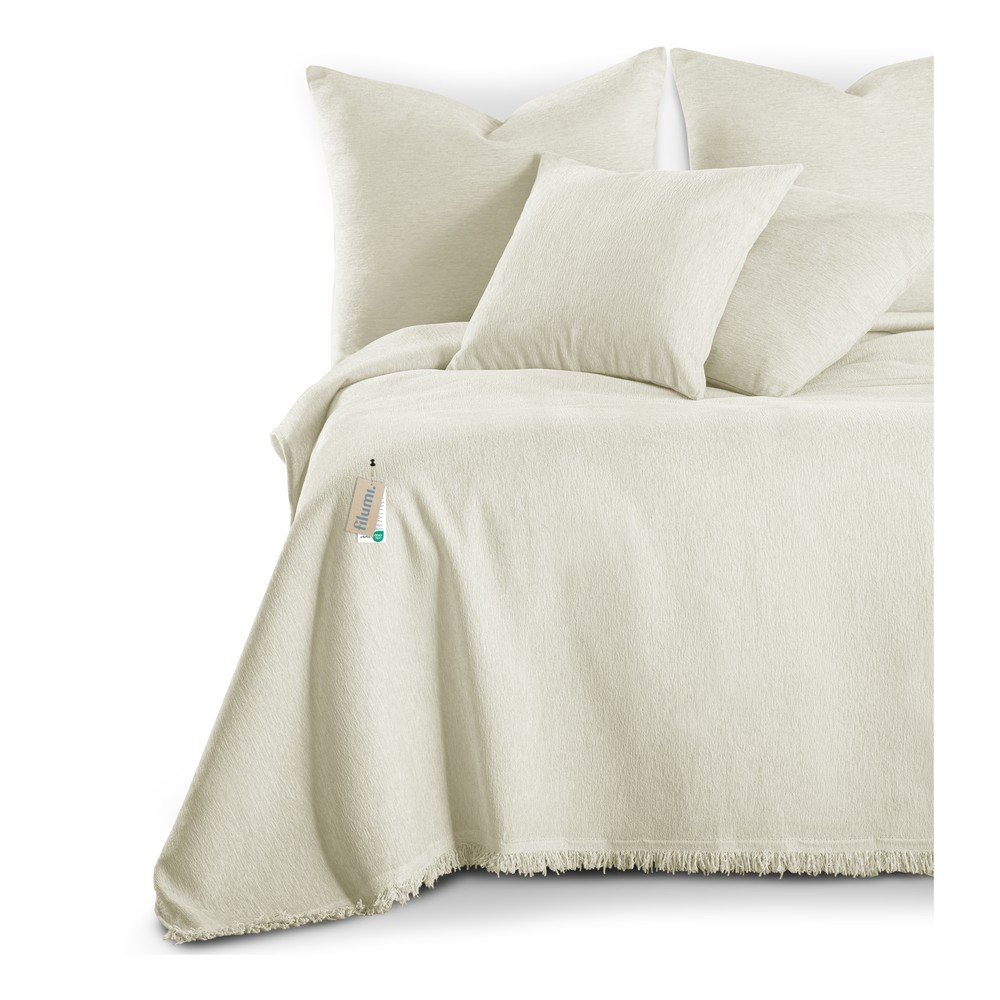 Krémszínű zsenília ágytakaró 220x240 cm Talo – Filumi