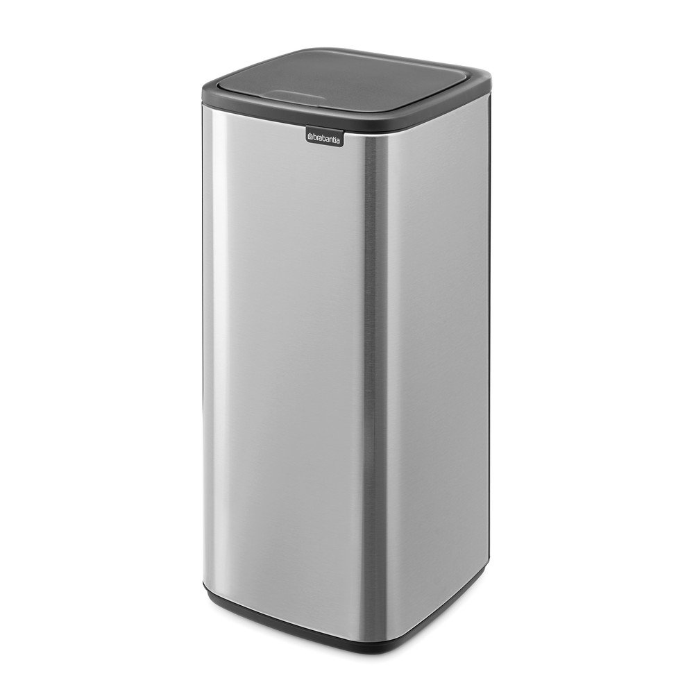 Matt ezüstszínű acél érintésre nyíló szemetes 30 l Bo Touch – Brabantia