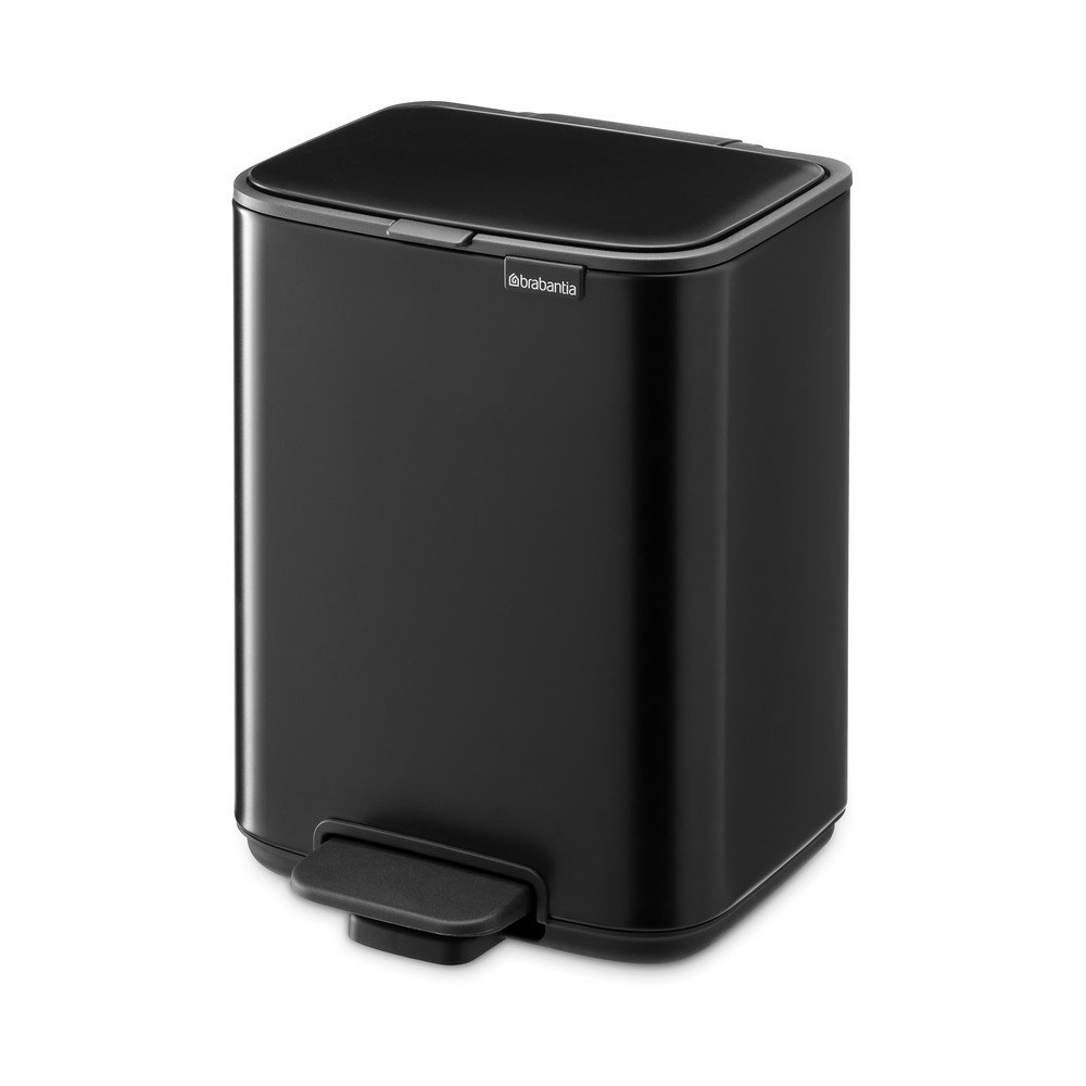 Matt fekete acél pedálos szemetes 4 l Bo – Brabantia