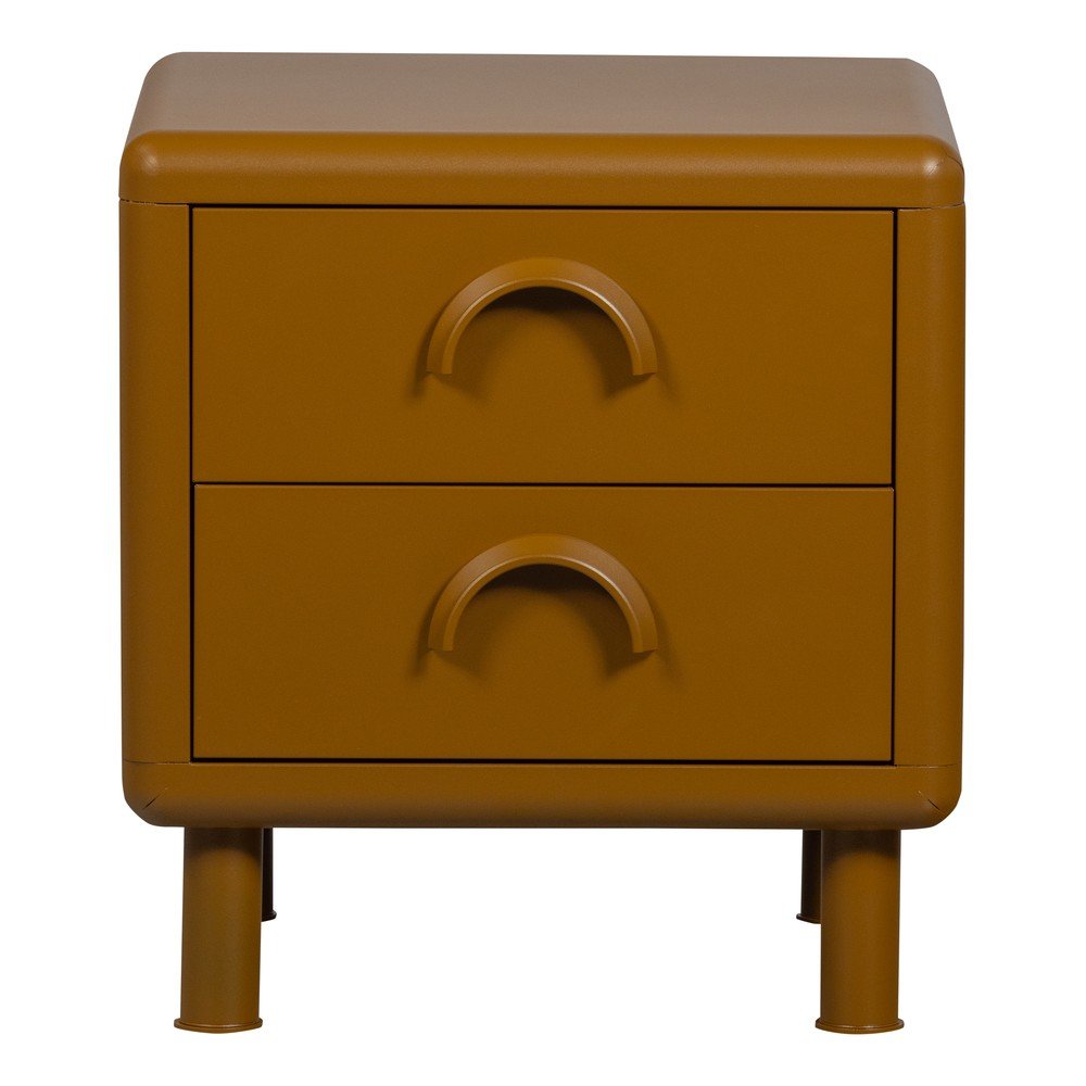 Okkersárga fém éjjeliszekrény Rune – WOOOD
