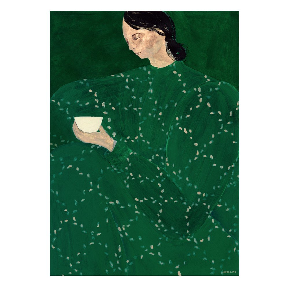 Poszter 30x40 cm Coffee Alone At Place De Clichy – Sofia Lind – The Poster Club