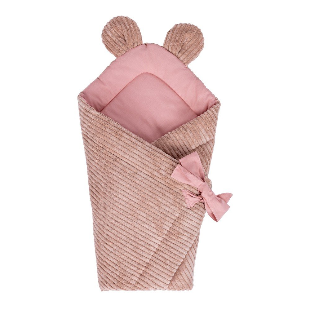 Rózsaszín kordbársony babapólya 35x65 cm – Meowbaby