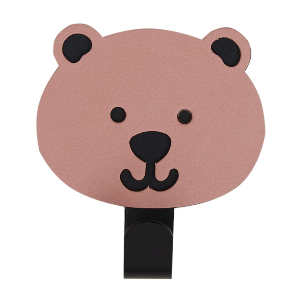 Rózsaszín öntapadós acél akasztó Bear Nupo – LIND DNA