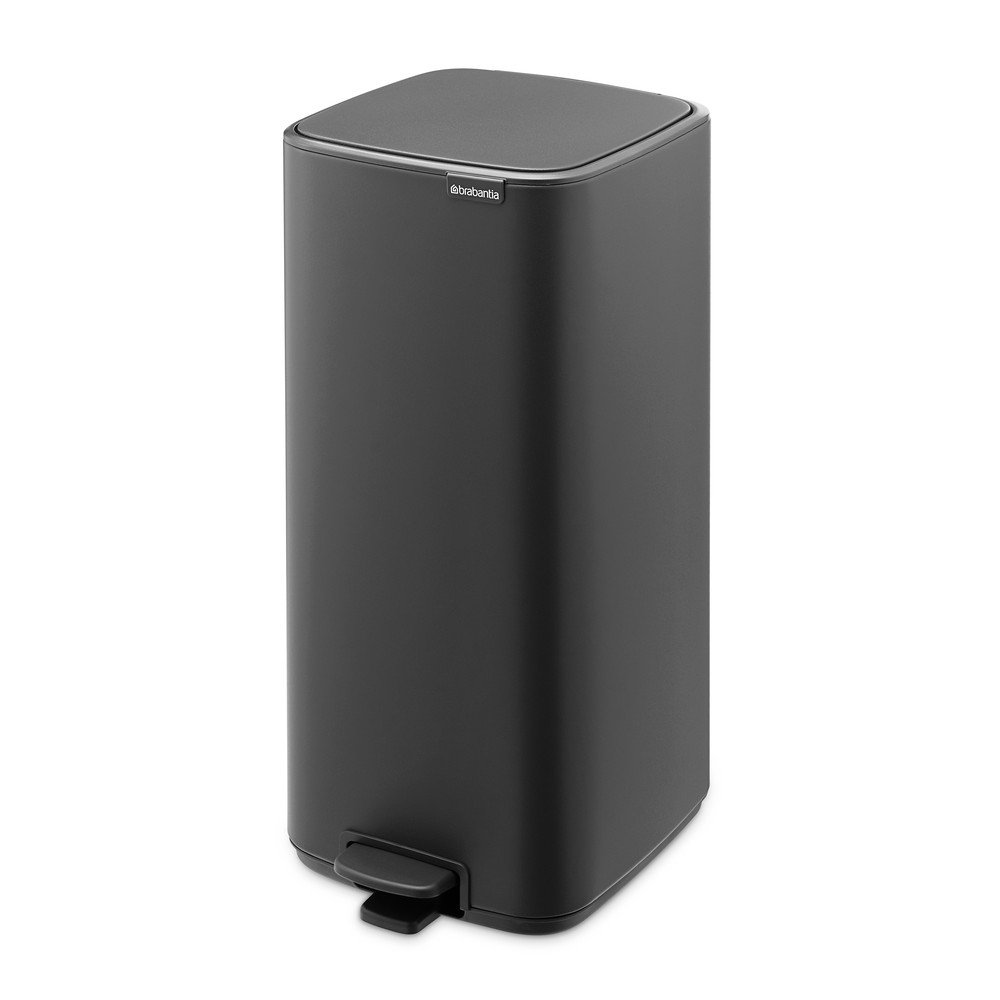 Sötétszürke acél pedálos szemetes 30 l Bo – Brabantia