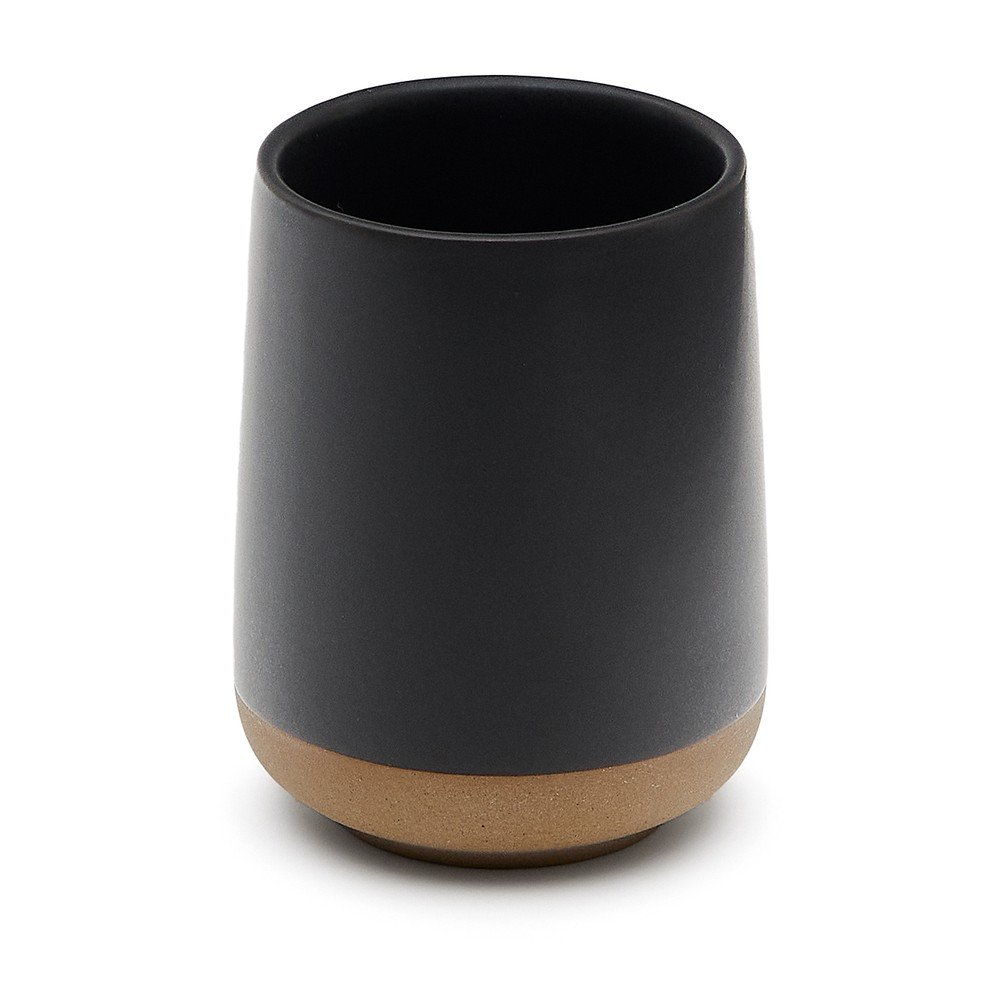 Sötétszürke kerámia fogkefetartó pohár Silma – Kave Home