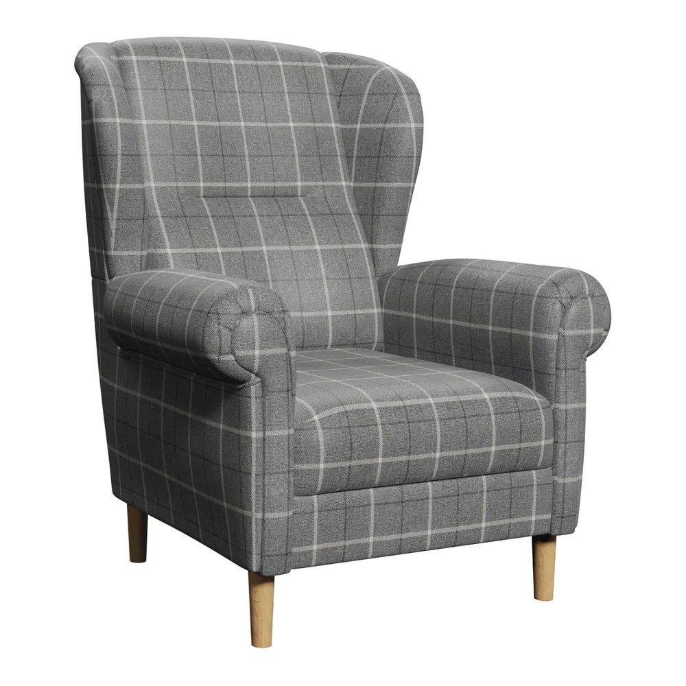 Szürke füles fotel Swan – Ropez