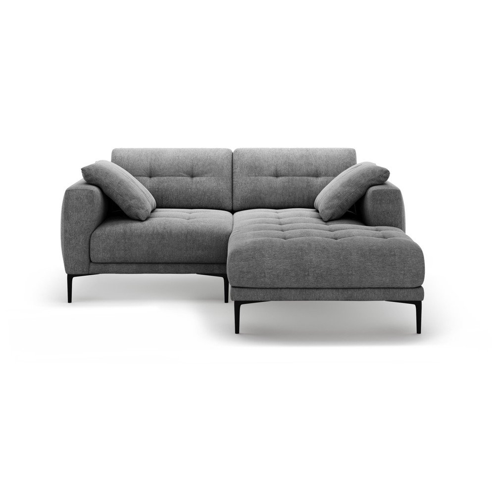 Szürke sarokkanapé (jobb oldali-heverő résszel) Bemy – Micadoni