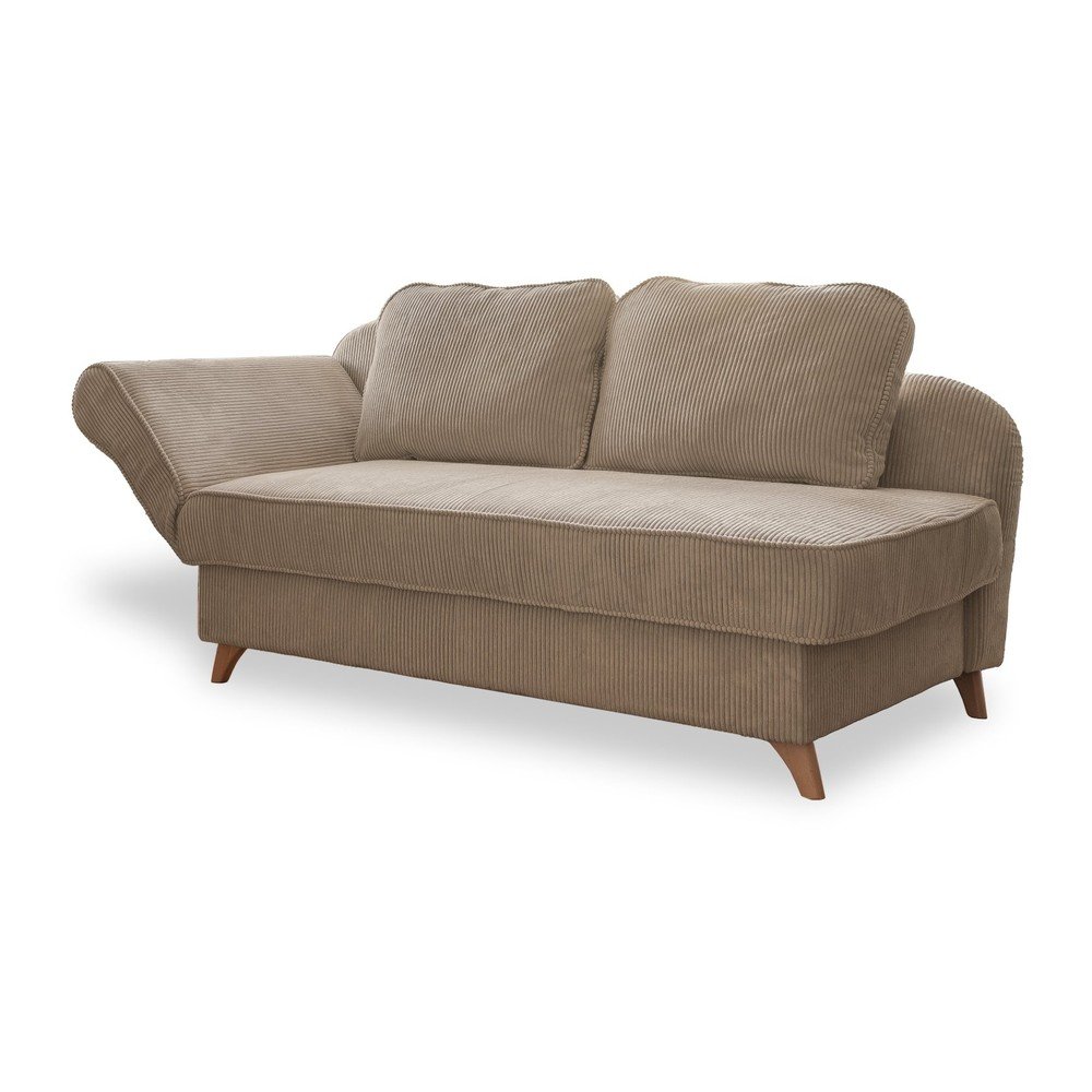 Szürkésbarna kordbársony heverő (bal oldali) Chic Charlotte – Miuform